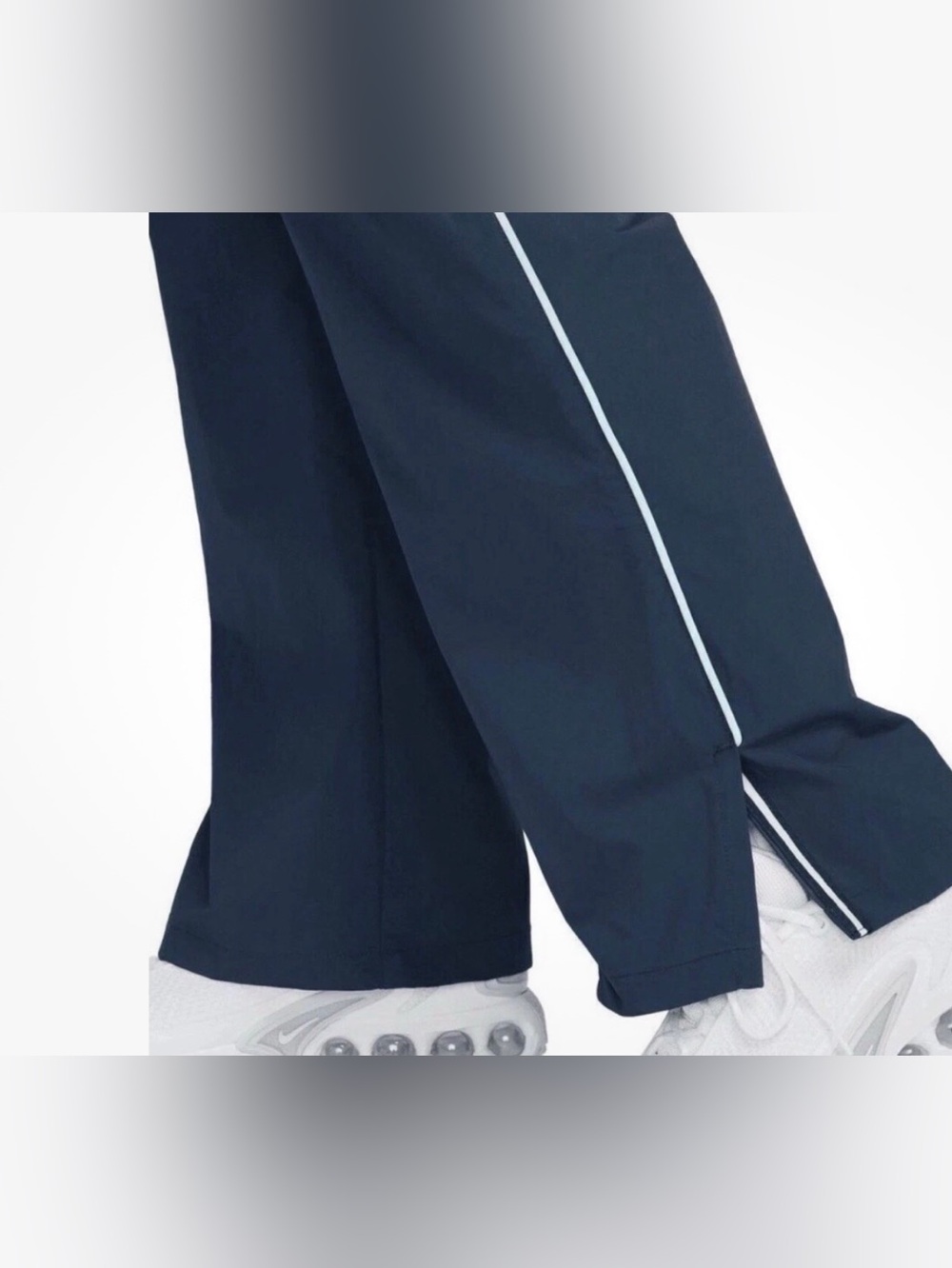 Nike Womens Asymmetrical Mid-Rise Full Length Track Pants (lB8255-247) XS Blue - Picture 3 of 8
